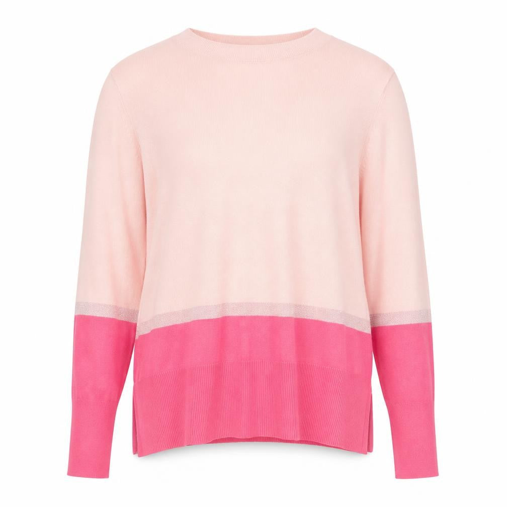 Oasis Womens Pink Round Neck  Viscose Pullover Jumper Size M