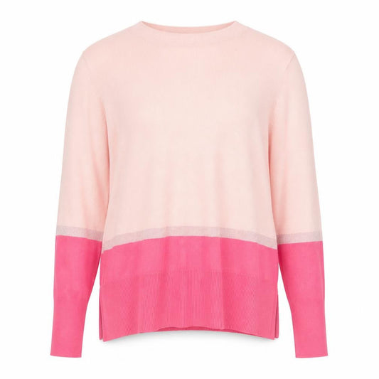 Oasis Womens Pink Round Neck  Viscose Pullover Jumper Size M