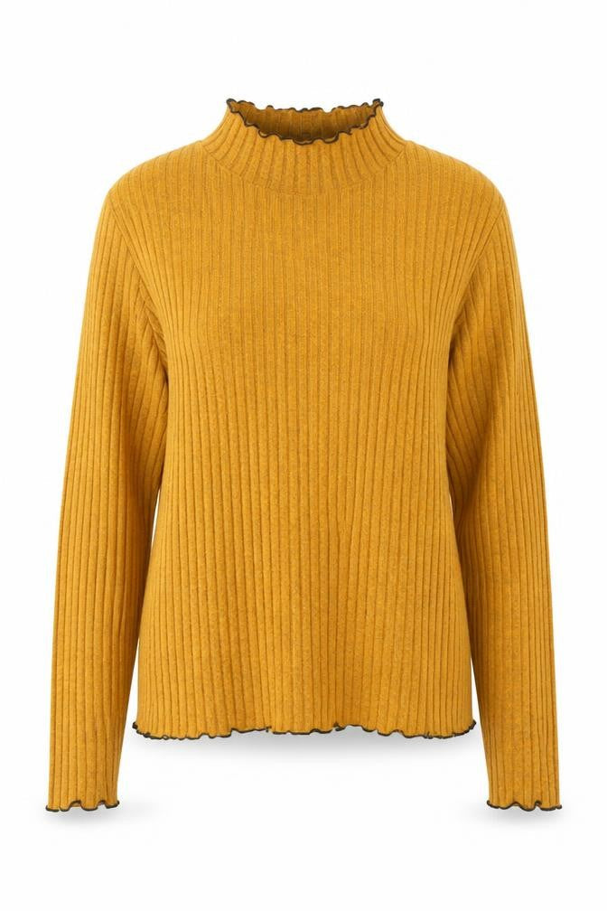 Primark Womens Yellow Round Neck  Polyester Pullover Jumper Size L