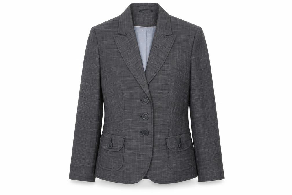 NEXT Womens Grey Check Polyester Jacket Suit Size 10
