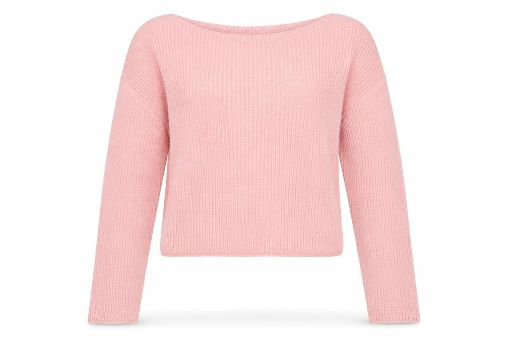 Boohoo Womens Pink Round Neck  Acrylic Pullover Jumper Size L