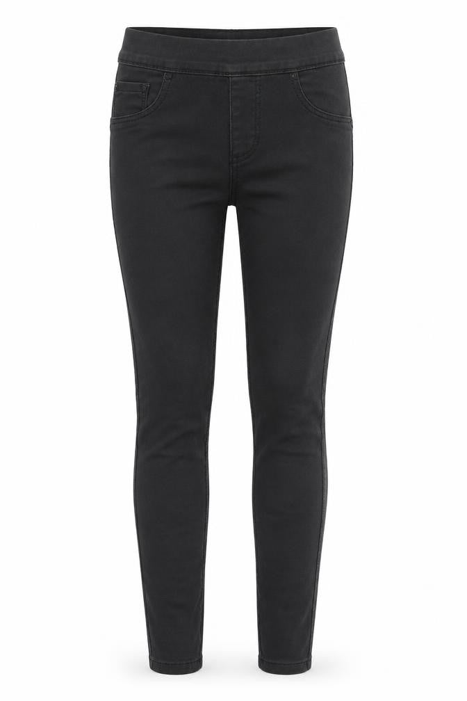 NEXT Womens Black  Polyester Jegging Trousers Size 6 L25 in Regular  - Pleather