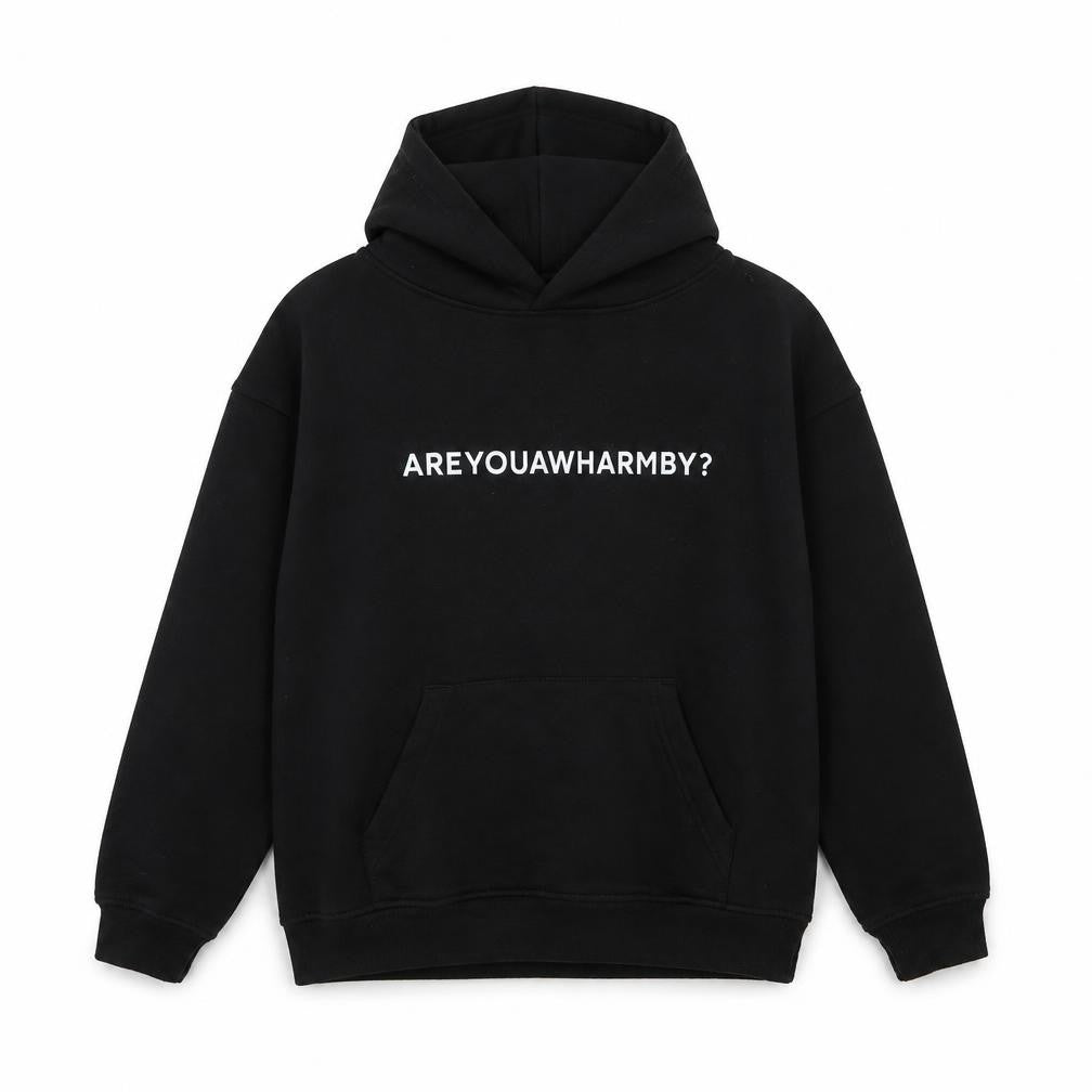 Uneek Boys Black  Polyester Pullover Hoodie Size 9-10 Years