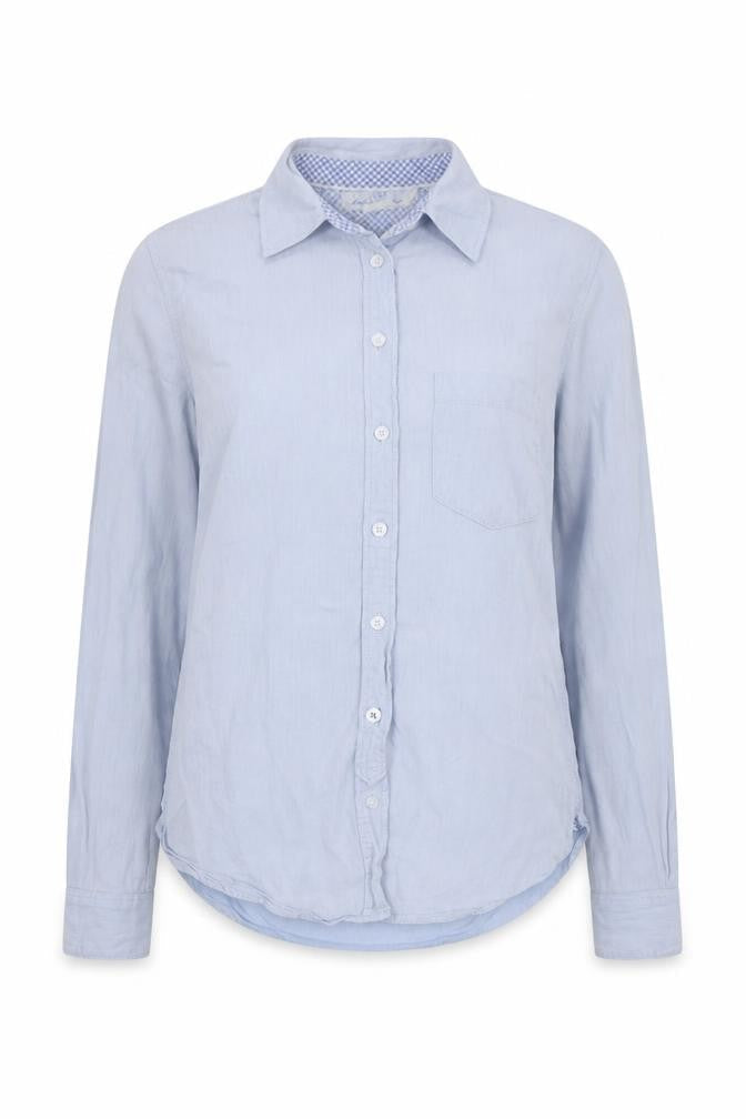 H&M Womens Blue  Cotton Basic Button-Up Size 32 Collared