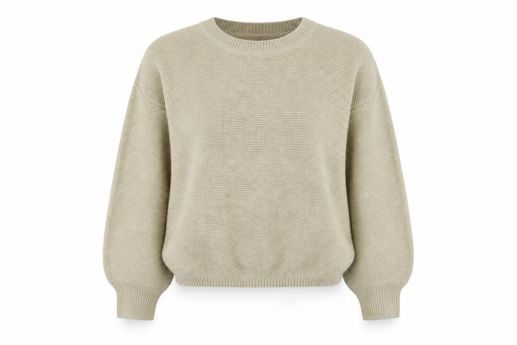 Onzie  Womens Beige Round Neck  Acrylic Pullover Jumper One Size