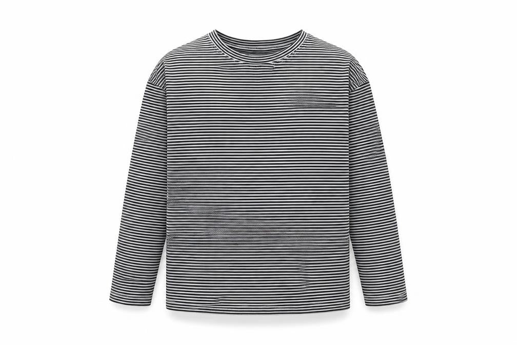 NEXT Girls Blue Striped Cotton Basic T-Shirt Size 7 Years Round Neck