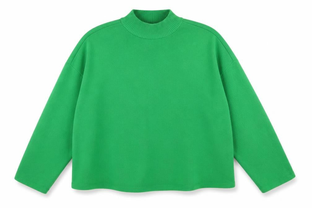 ASOS Womens Green High Neck  Polyester Pullover Jumper Size 18   - Cropped