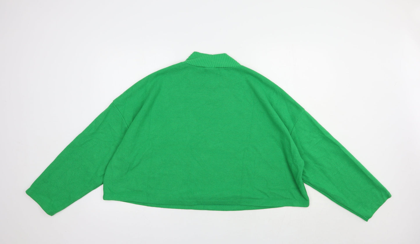 ASOS Womens Green High Neck  Polyester Pullover Jumper Size 18   - Cropped