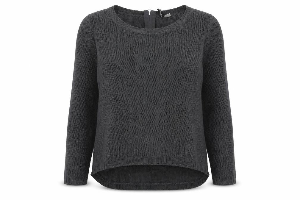 H&M Womens Grey Round Neck  Acrylic Pullover Jumper Size M