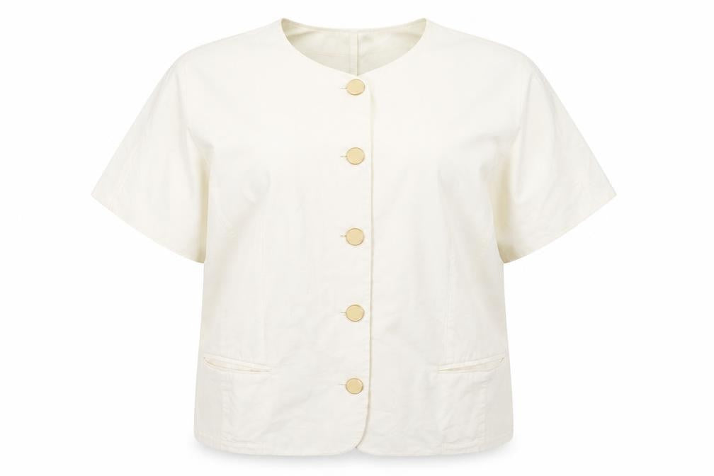 ara Womens White   Jacket  Size 10  Button