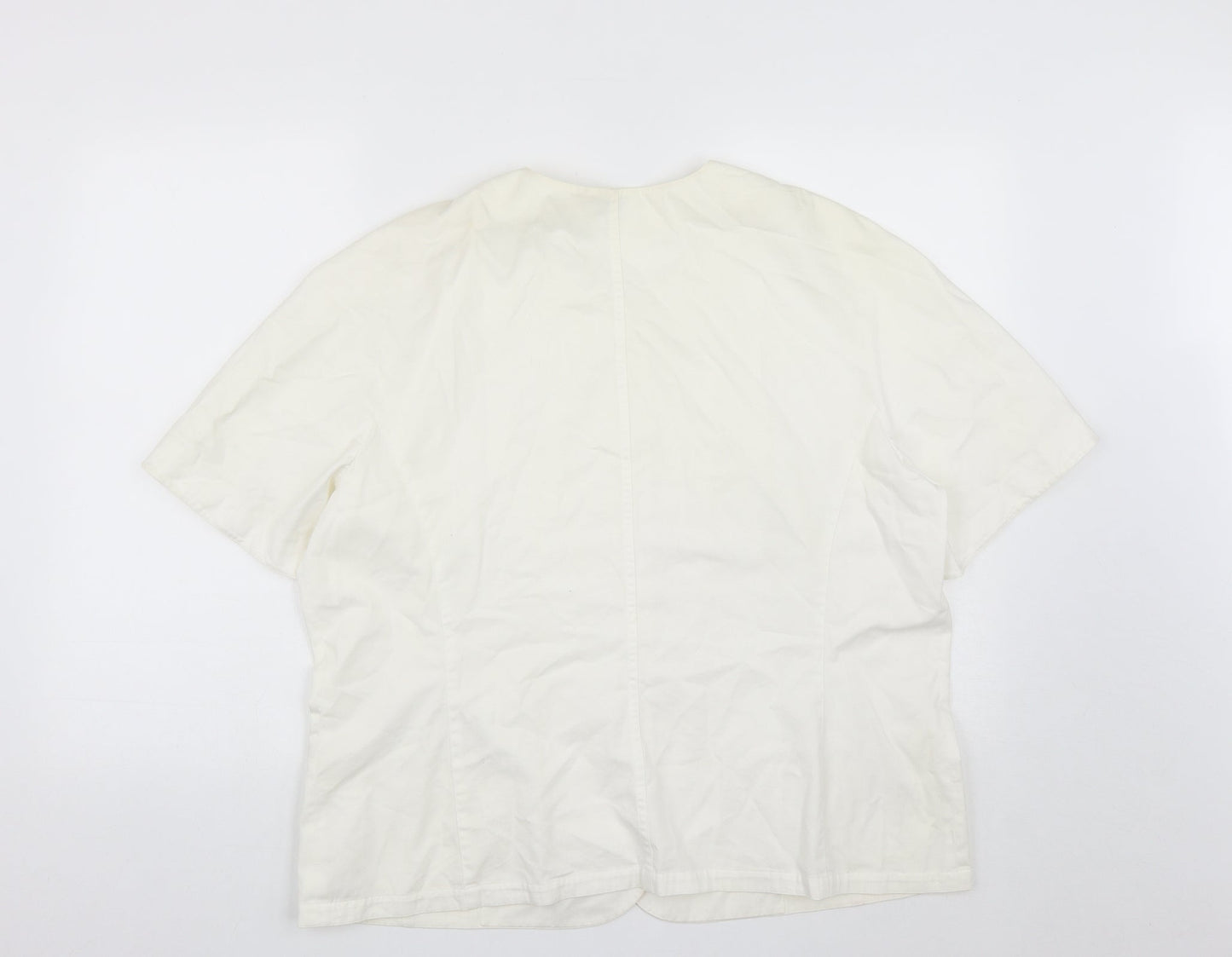 ara Womens White   Jacket  Size 10  Button