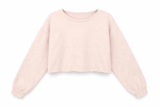 PRETTYLITTLETHING Womens Pink  Cotton Pullover Sweatshirt Size 10   - Cropped