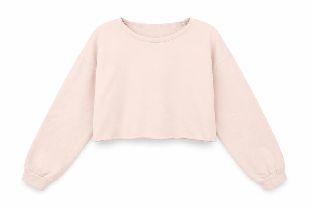 PRETTYLITTLETHING Womens Pink  Cotton Pullover Sweatshirt Size 10   - Cropped