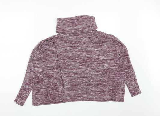Atmosphere Womens Purple Roll Neck  Polyester Pullover Jumper Size M