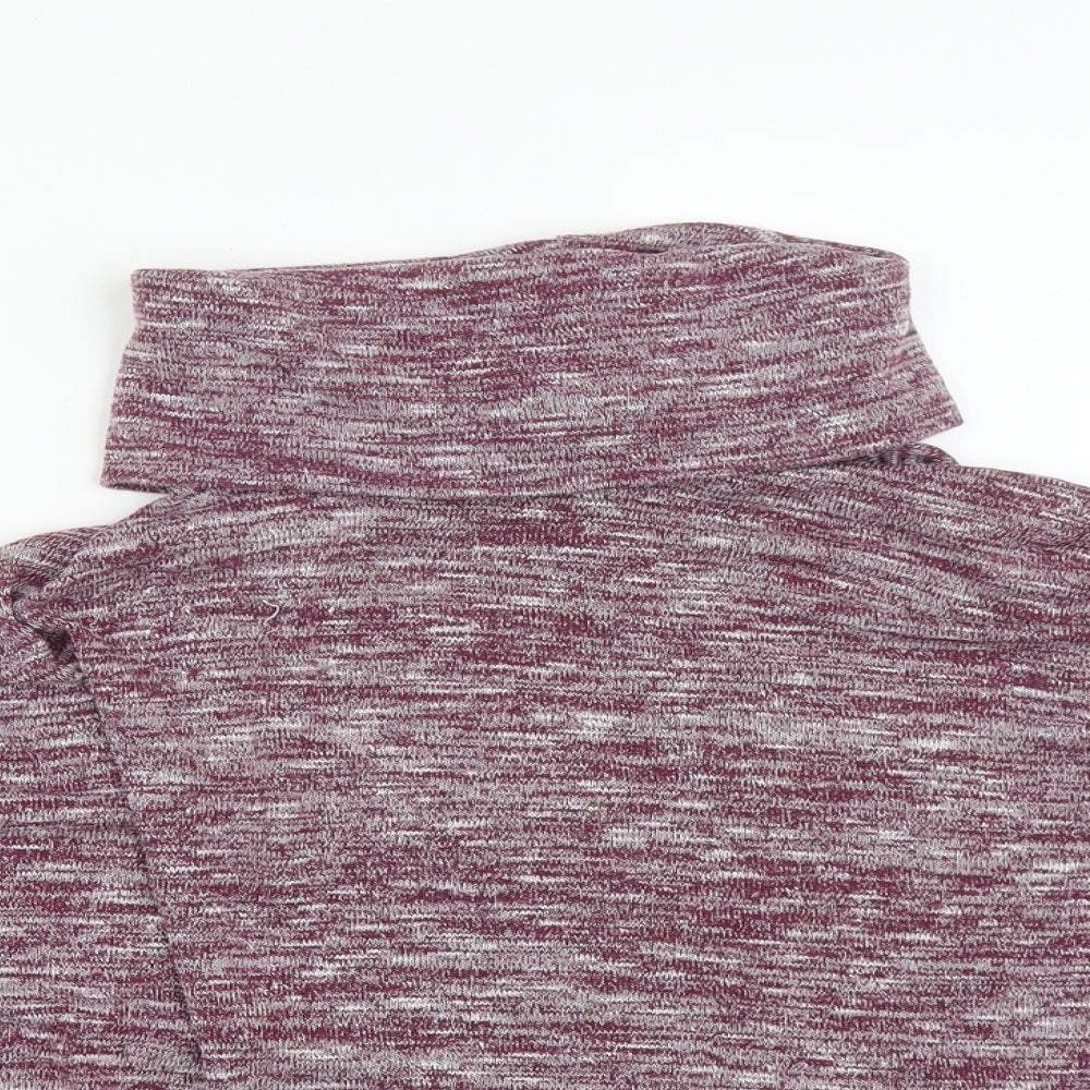 Atmosphere Womens Purple Roll Neck  Polyester Pullover Jumper Size M