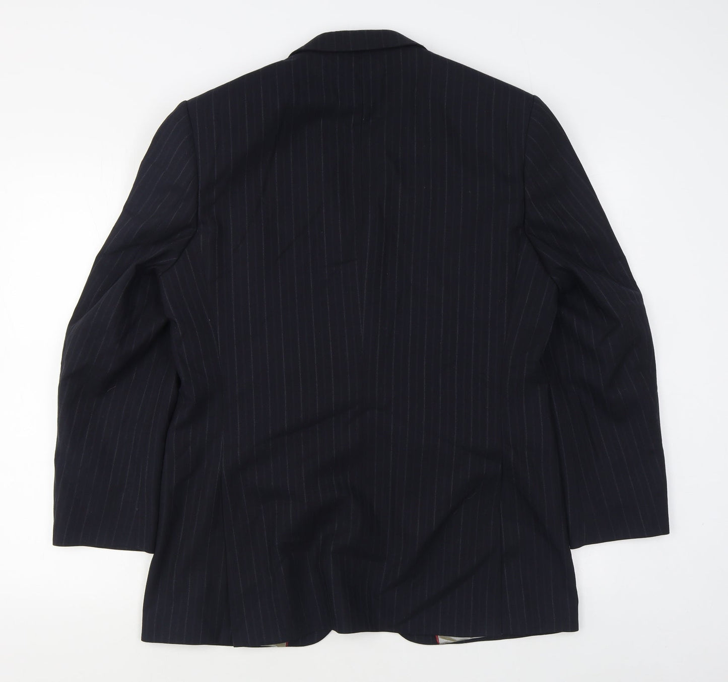 City Survival Mens Blue Striped Viscose Jacket Suit Jacket Size 38