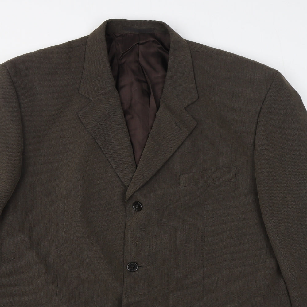 Jonathan Adams Mens Brown  Polyester Jacket Suit Jacket Size 44