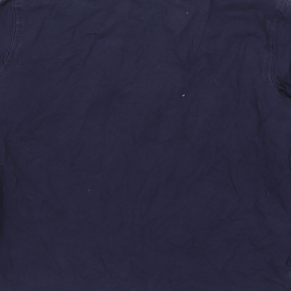 Mothercare Boys Blue  Cotton Basic T-Shirt Size 2-3 Years Round Neck Pullover