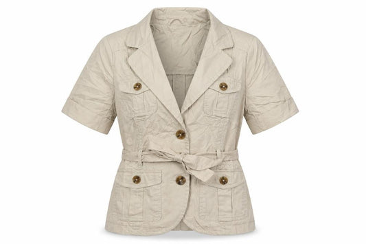 H&M Womens Beige   Jacket  Size 8  Button