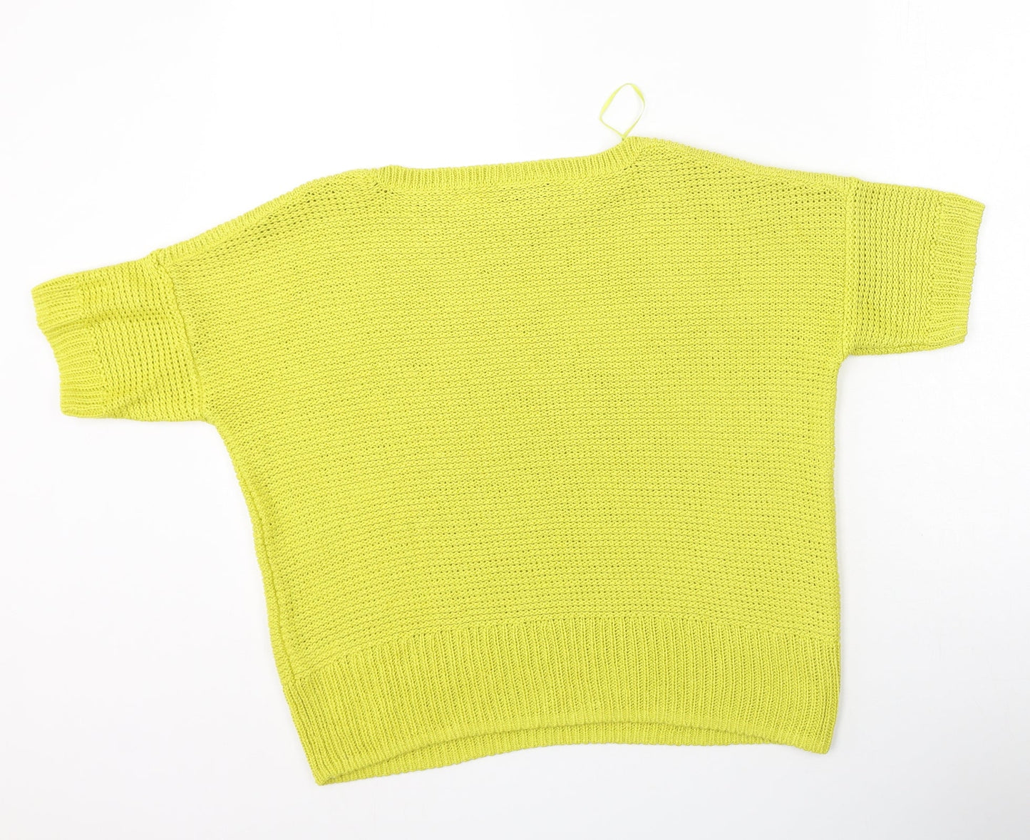Wallis Womens Yellow Round Neck  Acrylic Pullover Jumper Size M