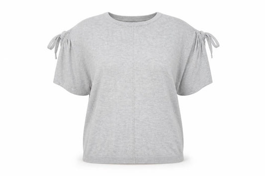 F&F Womens Grey  Viscose Basic T-Shirt Size 12 Round Neck