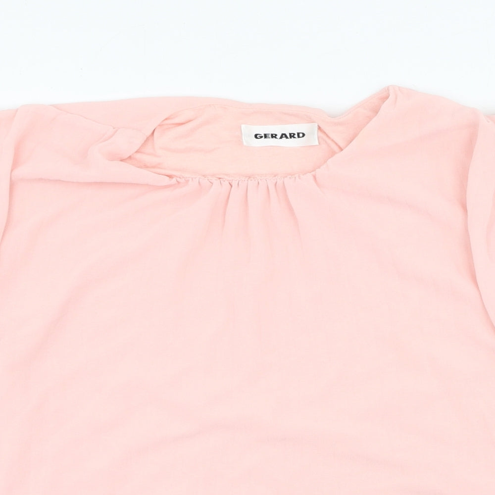 Gerard Womens Pink  Polyester Basic Blouse Size S Round Neck
