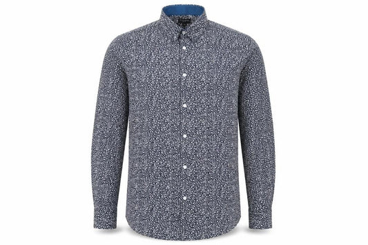 Taylor & Wright Mens Blue Floral Cotton  Button-Up Size 39 Collared