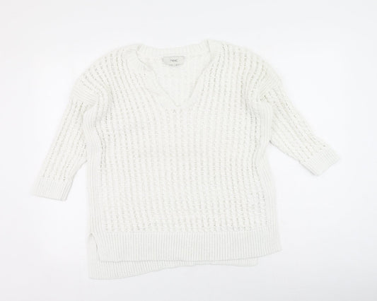 NEXT Womens Ivory  Cotton Pullover Sweatshirt Size 12