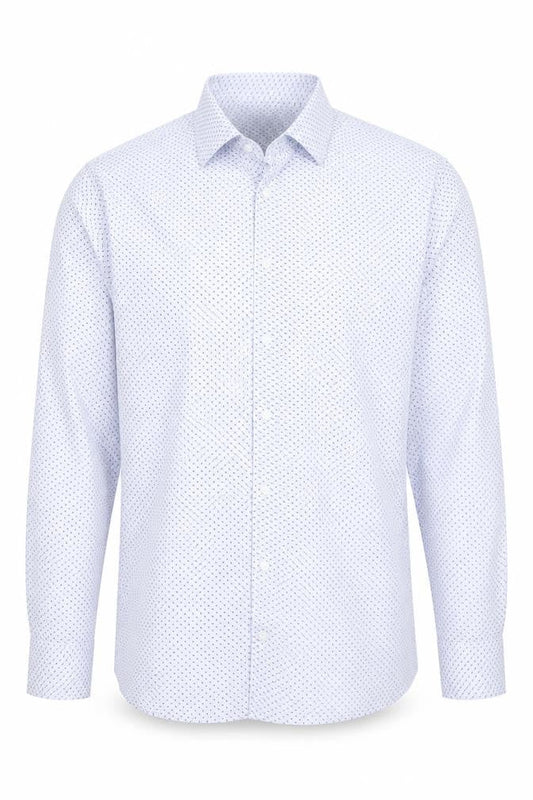 Marks & Spencer Mens Blue  Polyester  Button-Up Size 43 Collared