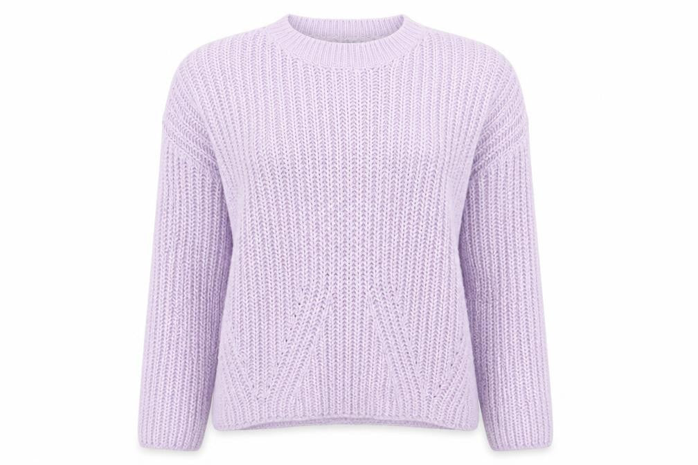 Only Womens Purple Crew Neck  Acrylic Pullover Jumper Size S