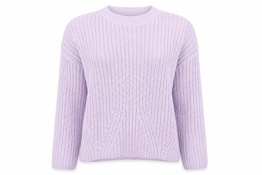 Only Womens Purple Crew Neck  Acrylic Pullover Jumper Size S