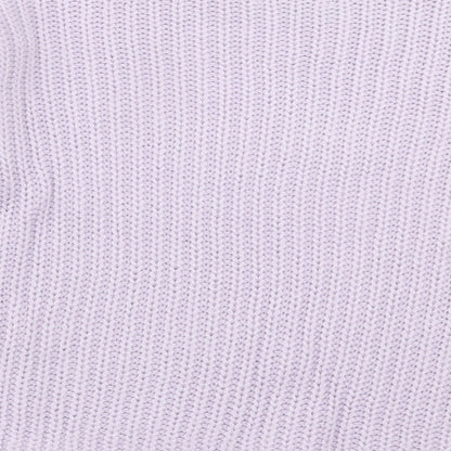Only Womens Purple Crew Neck  Acrylic Pullover Jumper Size S