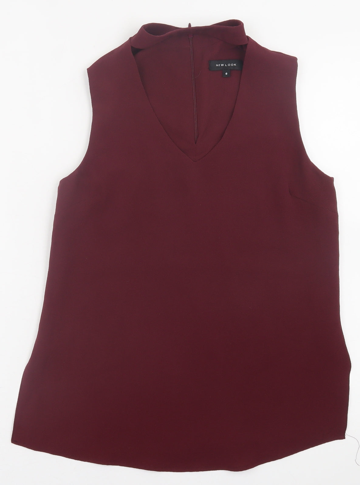 New Look Womens Red  Polyester Basic Tank Size 6 Halter