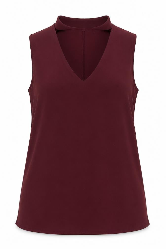 New Look Womens Red  Polyester Basic Tank Size 6 Halter