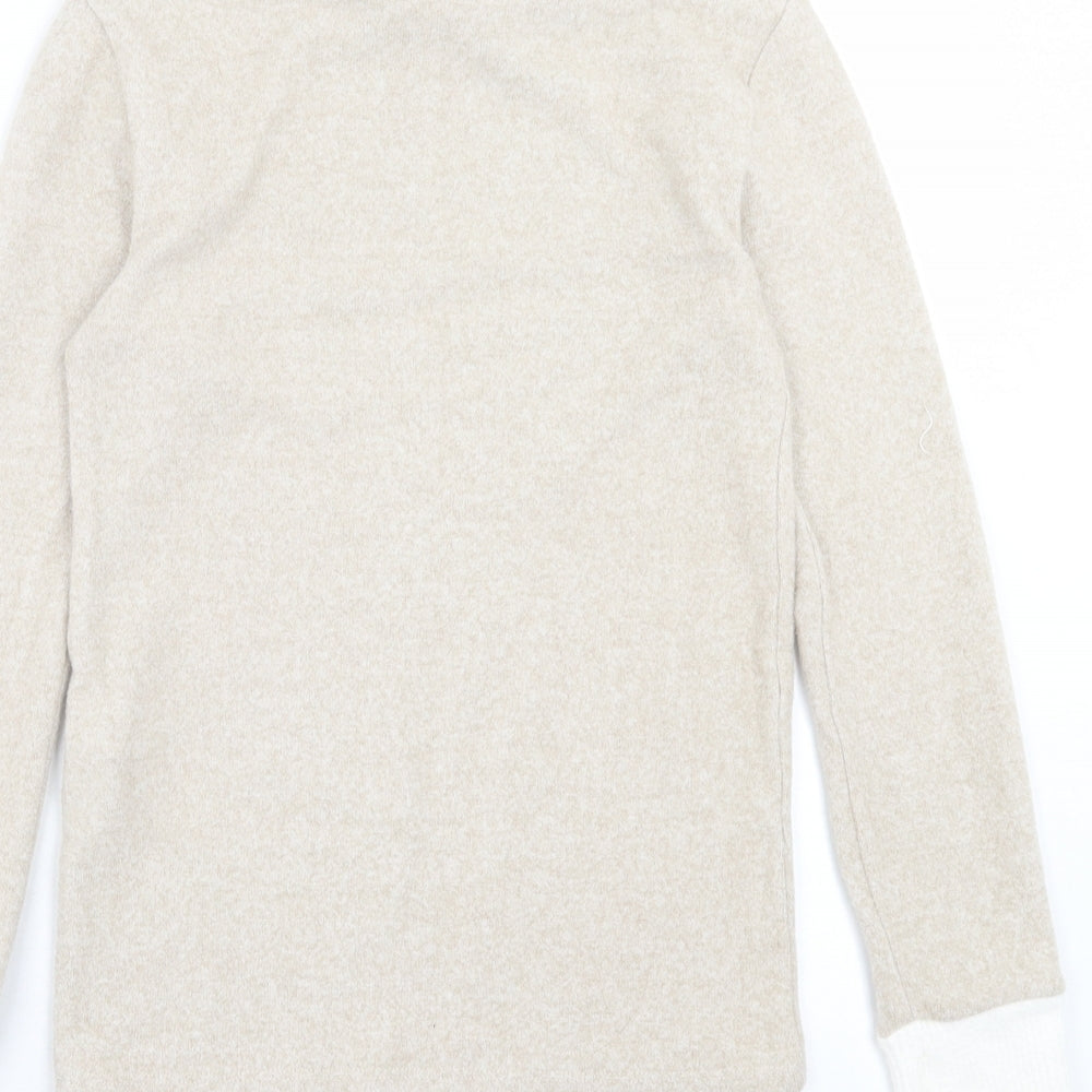 Stradivarius Womens Brown High Neck  Polyester Pullover Jumper Size S