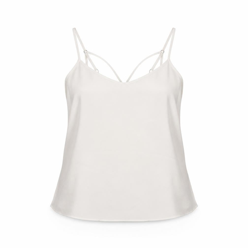 River Island Womens White  Polyester Basic T-Shirt Size 6 V-Neck