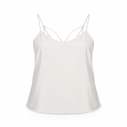 River Island Womens White  Polyester Basic T-Shirt Size 6 V-Neck