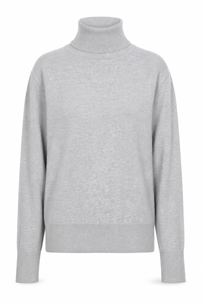 Dunnes Stores Womens Grey Roll Neck  Viscose Pullover Jumper Size 40