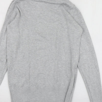 Dunnes Womens Grey Roll Neck  Viscose Pullover Jumper Size 40