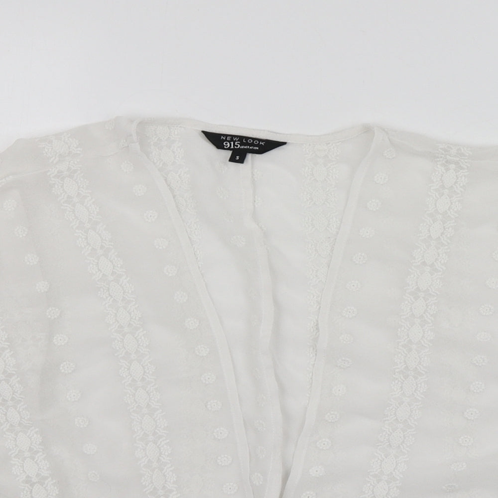 New Look Womens White   Gilet Blazer Size S