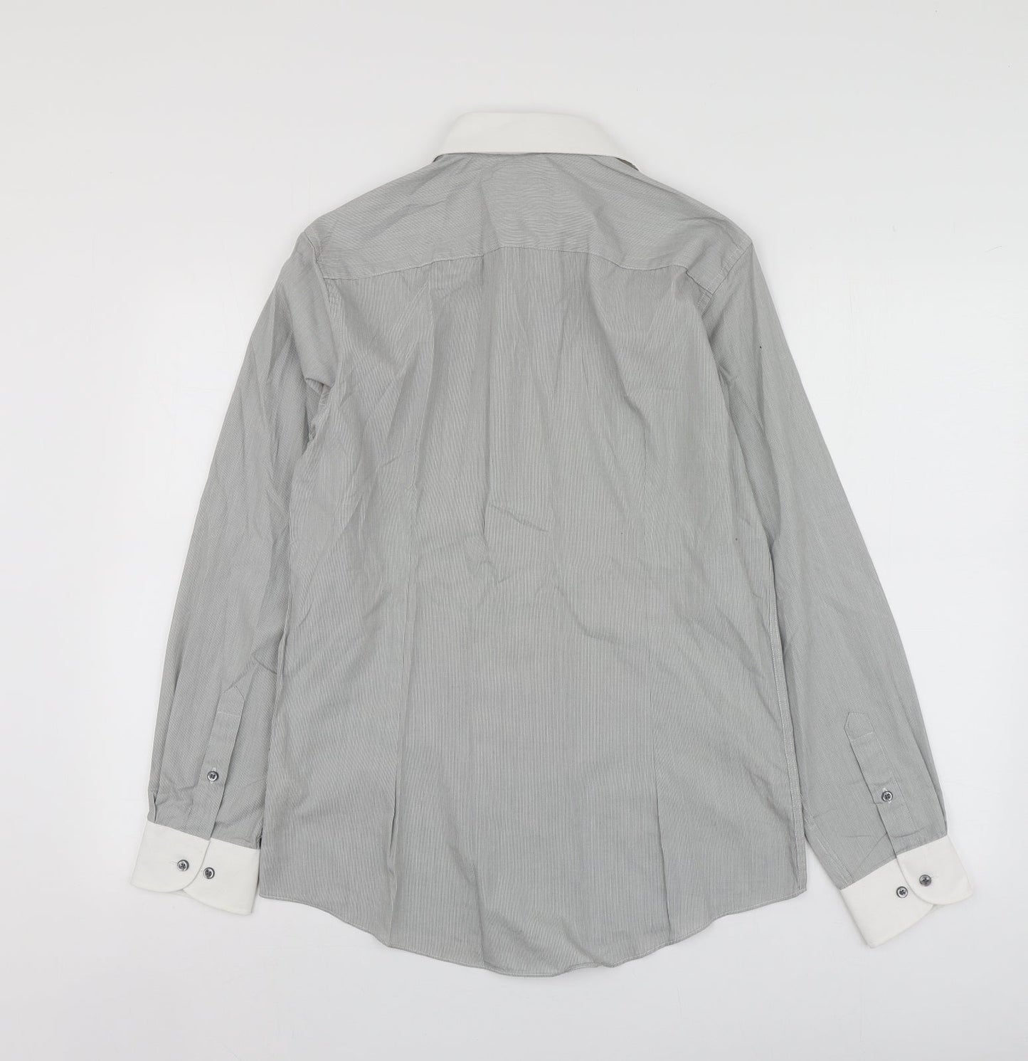 Burton Mens Grey  Cotton  Button-Up Size S Collared