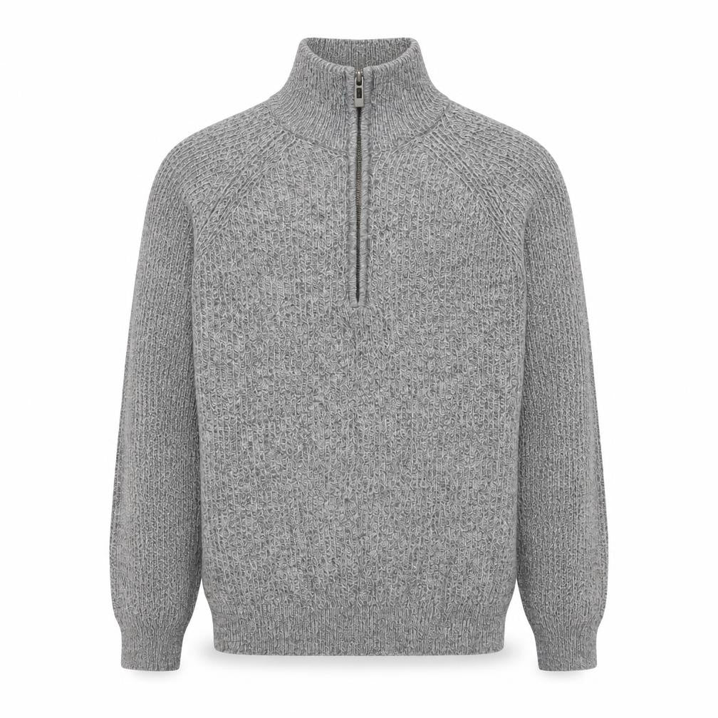 Pepeco Mens Grey High Neck  Cotton Pullover Jumper Size M
