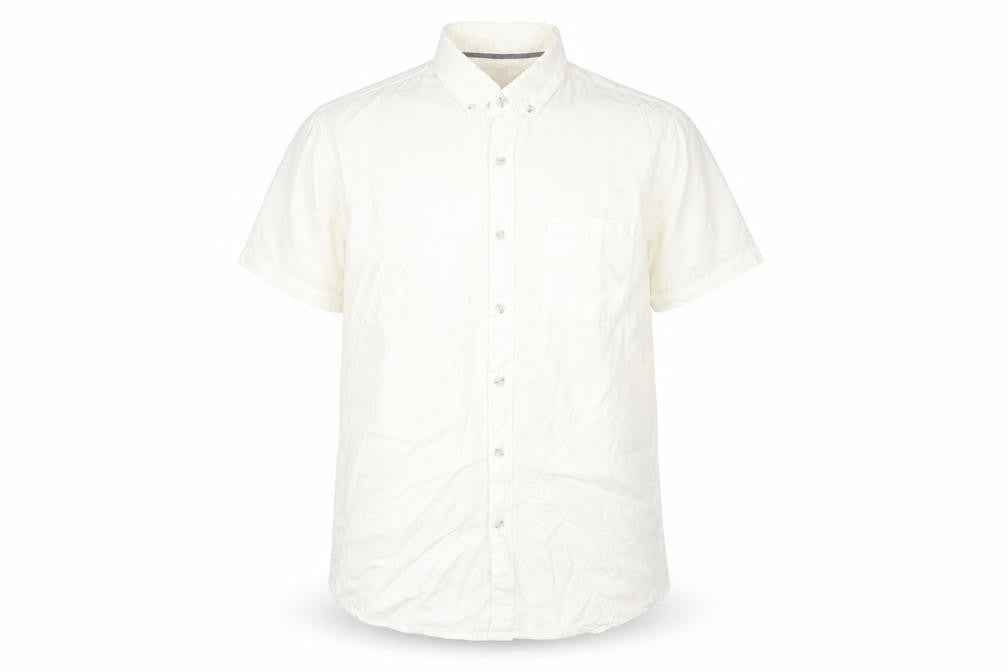 Topshop Mens White  Cotton  Button-Up Size M Collared