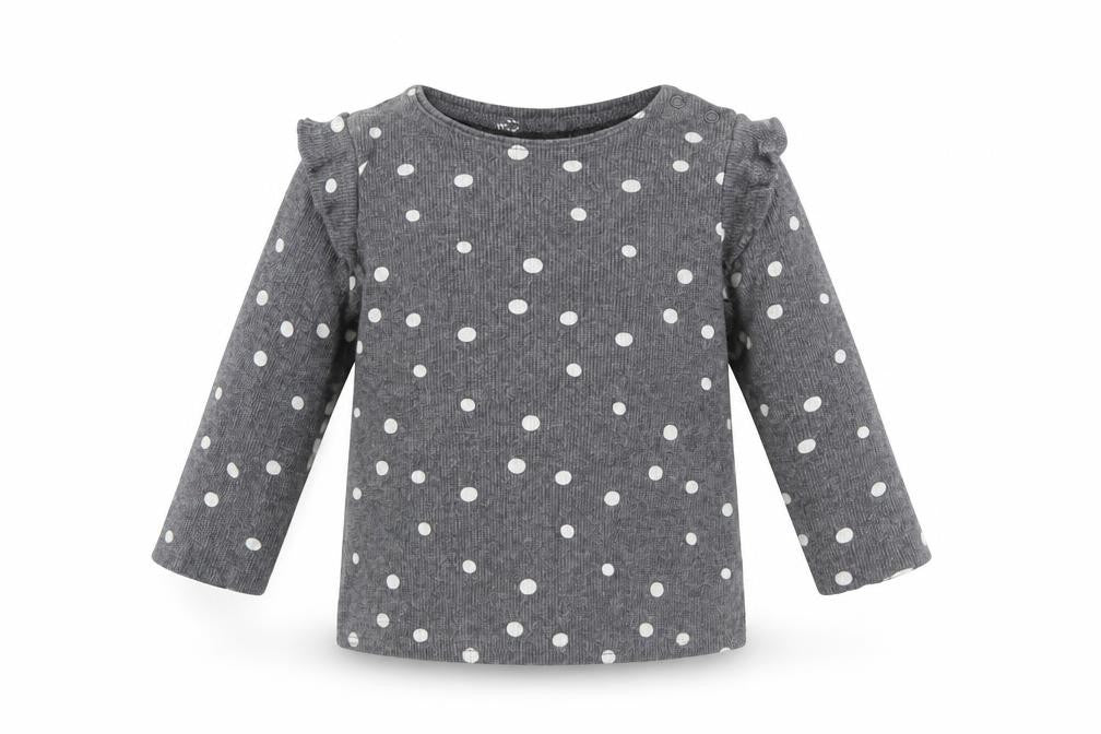 Next Boys Grey Polka Dot Cotton Pullover Jumper Size 3-6 Months