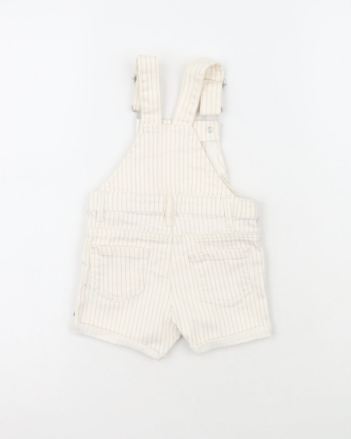 Atmosphere Girls Beige Striped  Dungaree One-Piece Size 6-9 Months