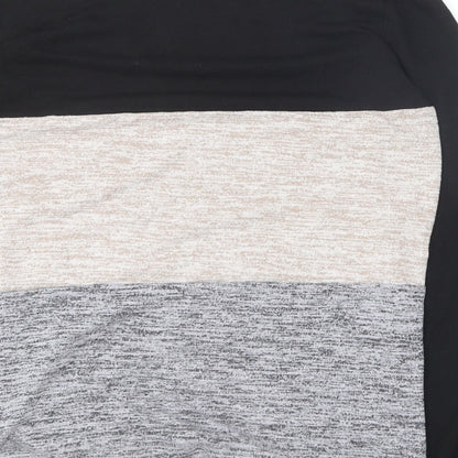 Preworn Womens Black Round Neck  Cotton Pullover Jumper Size M
