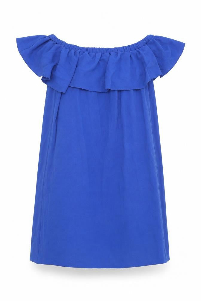 F&F Womens Blue  Polyester Shift  Size 12  Off the Shoulder