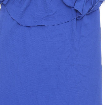F&F Womens Blue  Polyester Shift  Size 12  Off the Shoulder