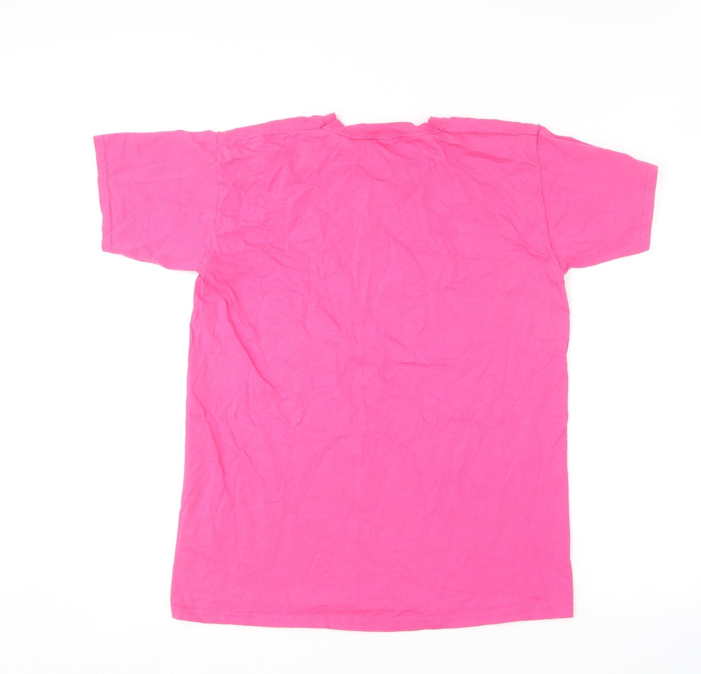 Fruit of the Loom Womens Pink  Cotton Basic T-Shirt Size M Round Neck - Pretty Pink Charity