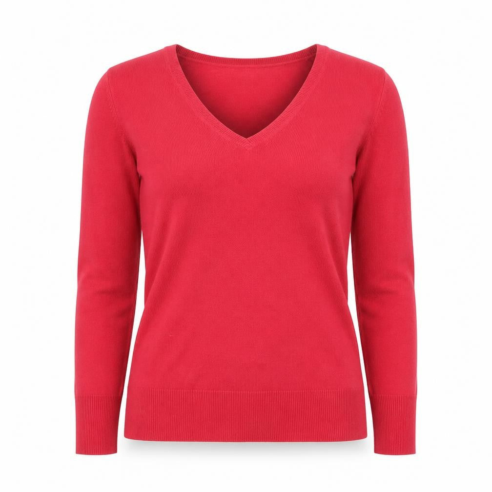 NEXT Womens Pink V-Neck  Acrylic Pullover Jumper Size 8